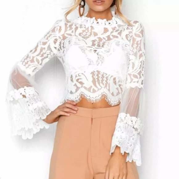 NWT STUNNING Lace Top - Picture 6 of 6